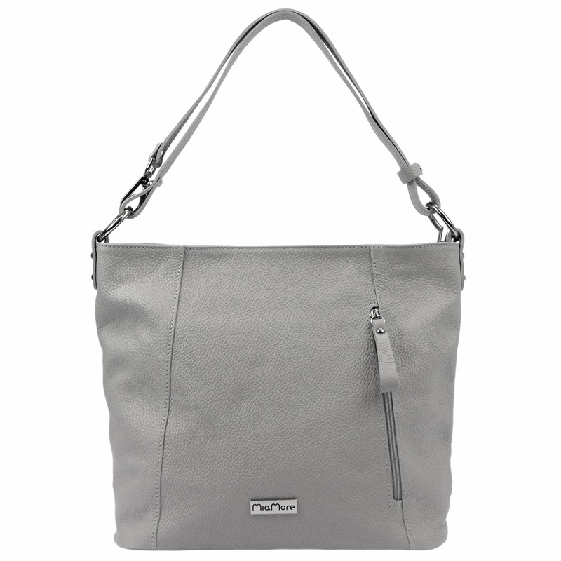 MiaMore damska torebka na ramię shopperbag skórzana z kieszeniami