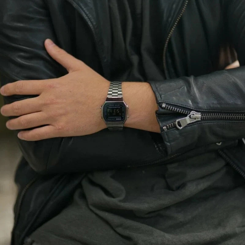 ZEGAREK MĘSKI CASIO A168WGG-1BDF (zd088d) - KLASYKA + BOX