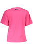DAMSKI T-SHIRT Z KRÓTKIM RĘKAWEM CAVALLI CLASS RÓŻOWY