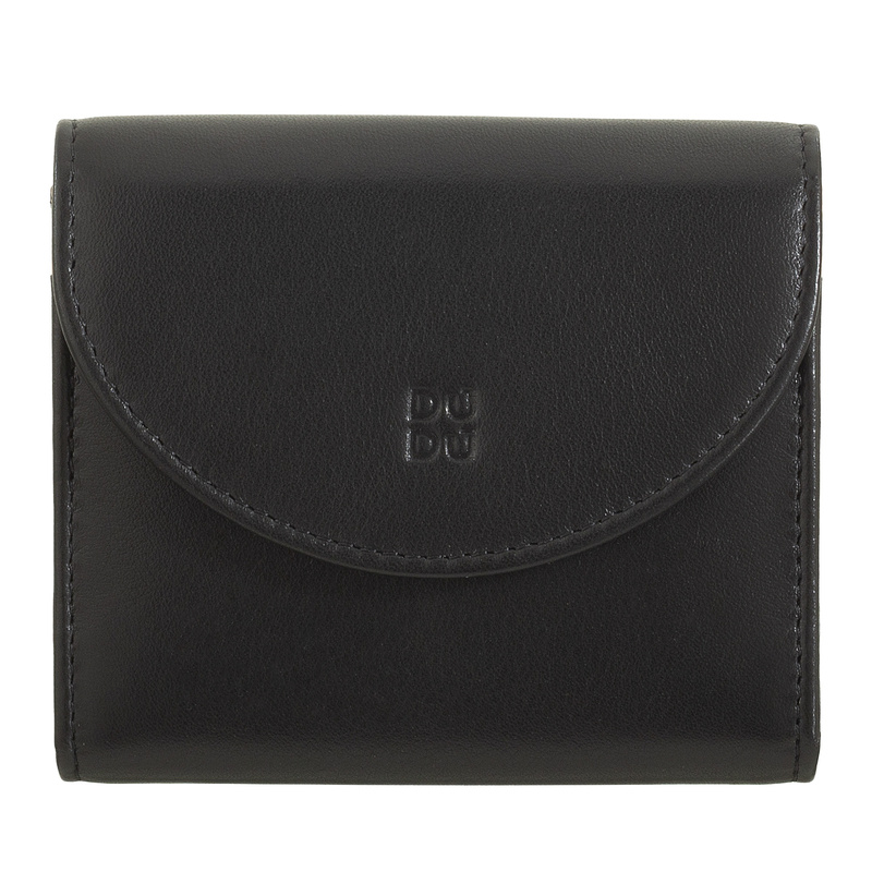 DuDu mała portmonetka skóra naturalna damski portfel na zatrzask