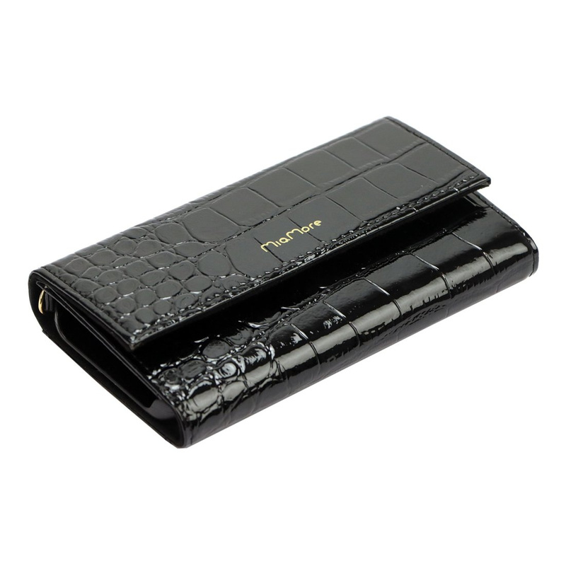 MiaMore etui Iphone 12 PRO case z klapą wzór skóra krokodyla z łańcuszkiem