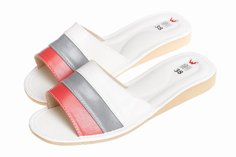 Wójciak Podhale damskie domowe kapcie skóra naturalna wygodne otwarty palec