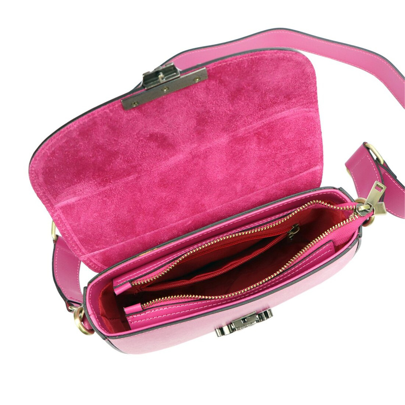 Luka skórzana damska listonoszka torebka przez ramię z kieszenią