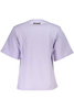 CAVALLI CLASS FIOLETOWY T-SHIRT DAMSKI Z KRÓTKIM RĘKAWEM