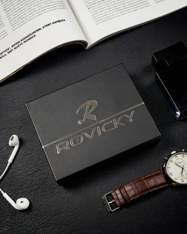 Skórzany męski portfel Rovicky N992-VT-R8 RFID