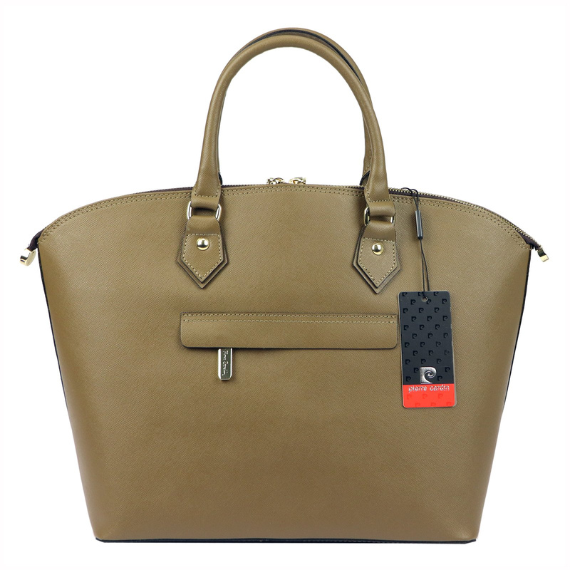 Duża Damska torebka na ramię shopperbag ze skóry naturalnej Pierre Cardin