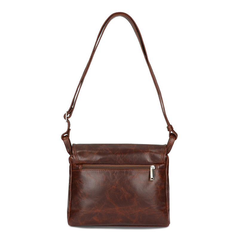 Listonoszka dwukomorowa skórzana klasyczna torebka na ramię Voyager