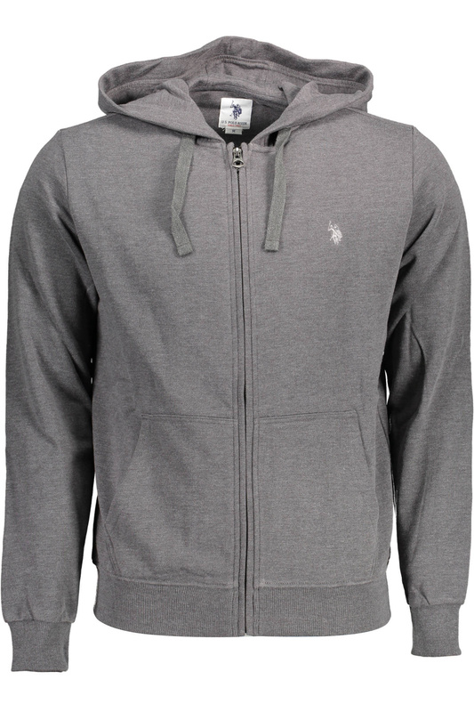 BLUZA US POLO Z ZAMKIEM SZARA MĘSKA
