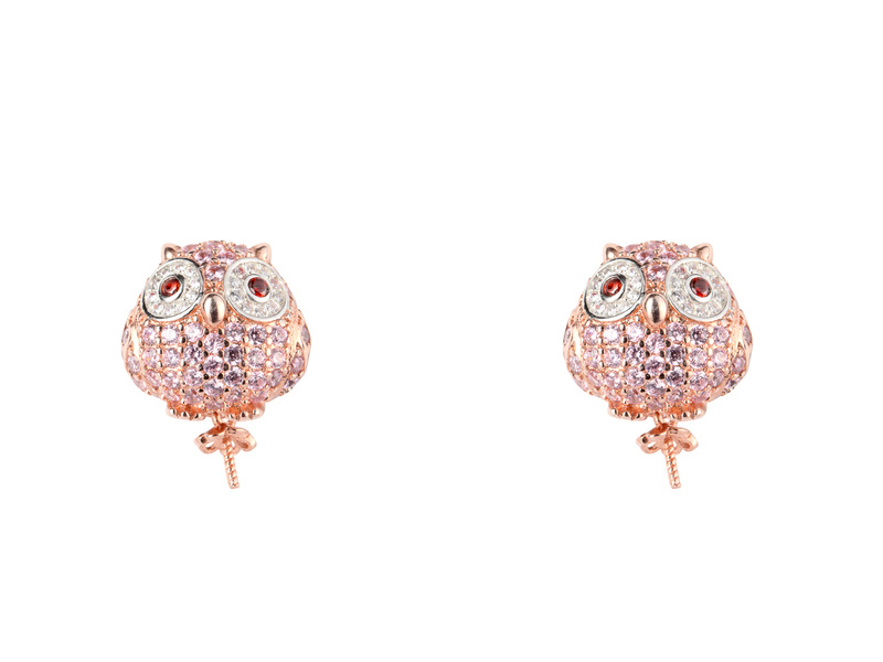 Biżuteria LANCASTER JLA-EAR-OWL-2. PENDING, Kolor biały różowy. Kobieta.