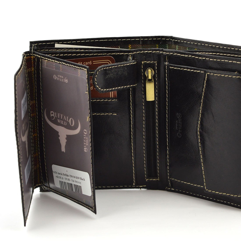 Wild męski rozbudowany portfel skóra naturalna pionowy duży