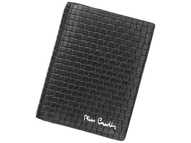 Męski duży portfel pleciony motyw Pierre Cardin