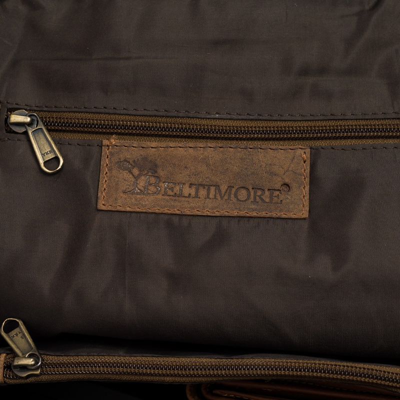 Plecak skórzany damski brązowy skóra naturalna nubuk Beltimore S11