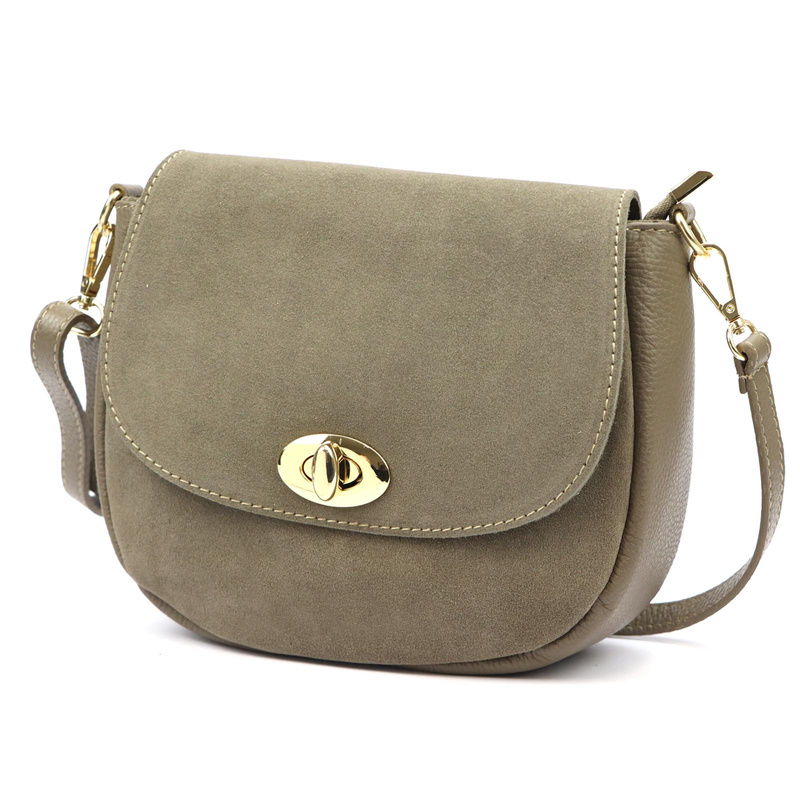 Luka damska listonoszka zamszowa skóra naturalna torebka przez ramię