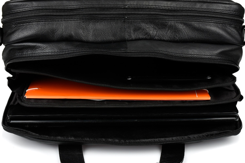 Duża solidna skórzana torba Beltimore na laptopa dokumenty M56