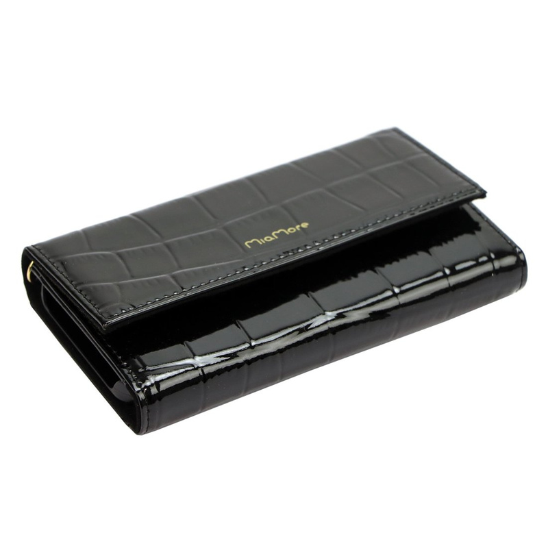 MiaMore etui na telefon z klapką skóra naturalna lakierowana IPHONE 13