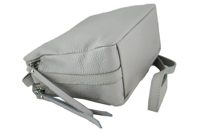 Torebka skórzana damska włoska - Bordowa