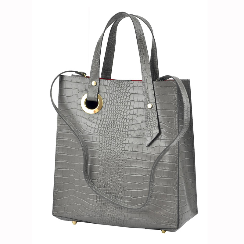 Elegancka Shopperbag damska skóra krokodyla Luka