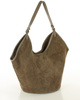 Torebka damska worek hobo bag skóra naturalna - MARCO MAZZINI czarna