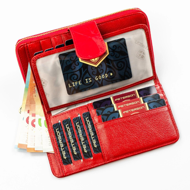 Skórzany damski portfel Peterson PTN PS116-MLF