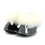 Buciki skórzane dla niemowlaków, kożuch owczy