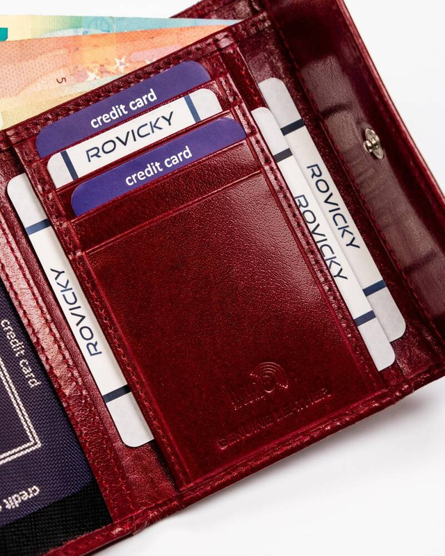 Funkcjonalny stylowy portfel damski z RFID Rovicky