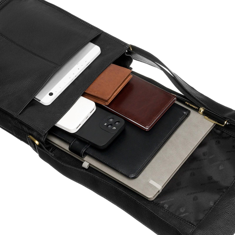 Saszetka męska z naturalnej skóry Peterson PTN LARS-NDM