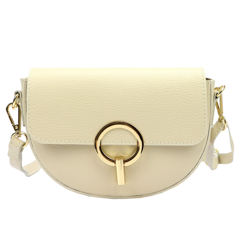 Vera Pelle damska listonoszka półksiężyc skóra naturalna torebka na ramię