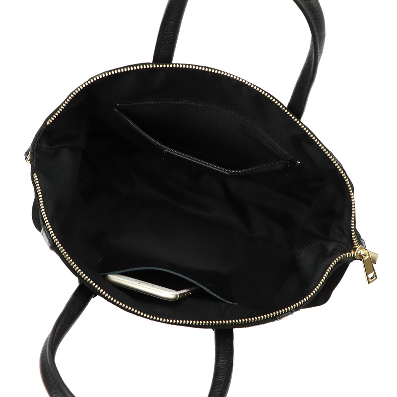 Vera Pelle damska shopperbag skóra naturalna zamszowa torebka na ramię