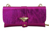 Torebka kopertówka metalizowana - Fuksja