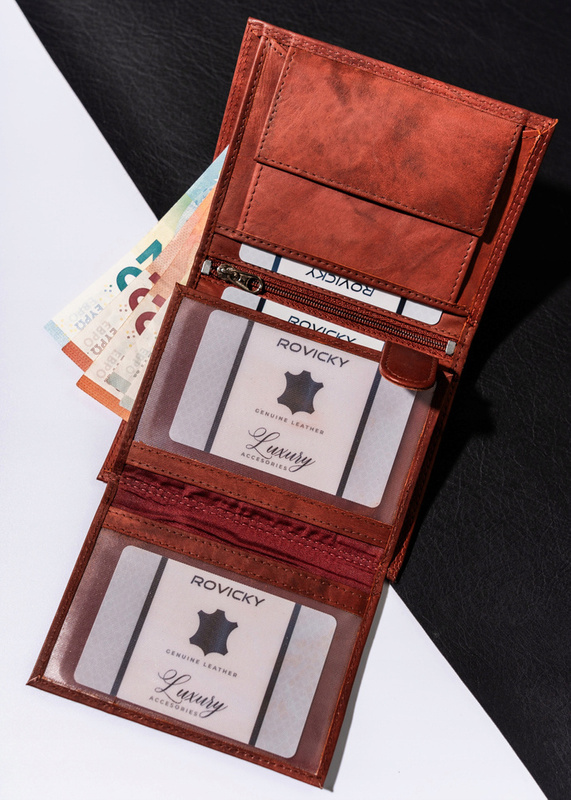 Skórzany męski portfel Wild N4-CHM-NL RFID