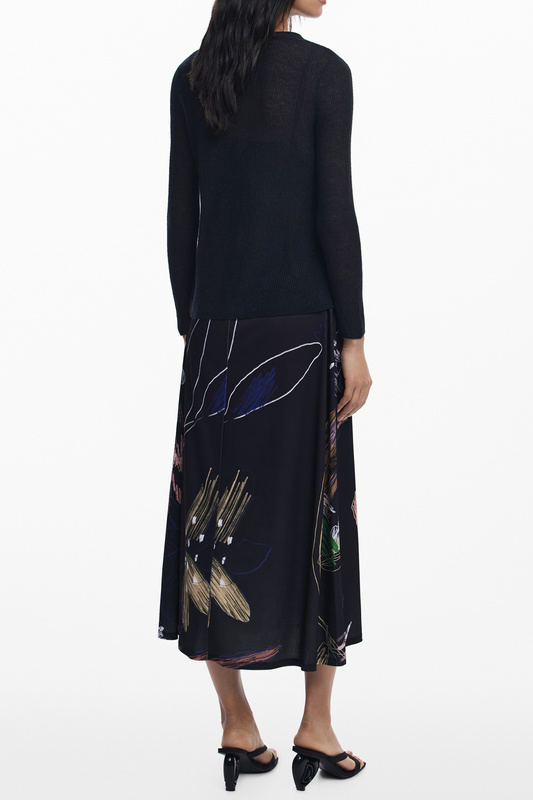 D�UGA CZARNA SUKIENKA DAMSKA DESIGUAL