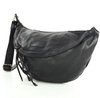 Uniwersalna torebka nerka półksiężyc crossbody runway - skóra naturalna Marco Mazzini czarny
