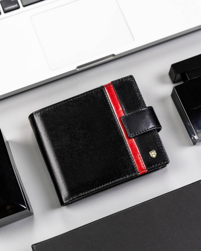 Elegancki skórzany portfel męski Rovicky z RFID