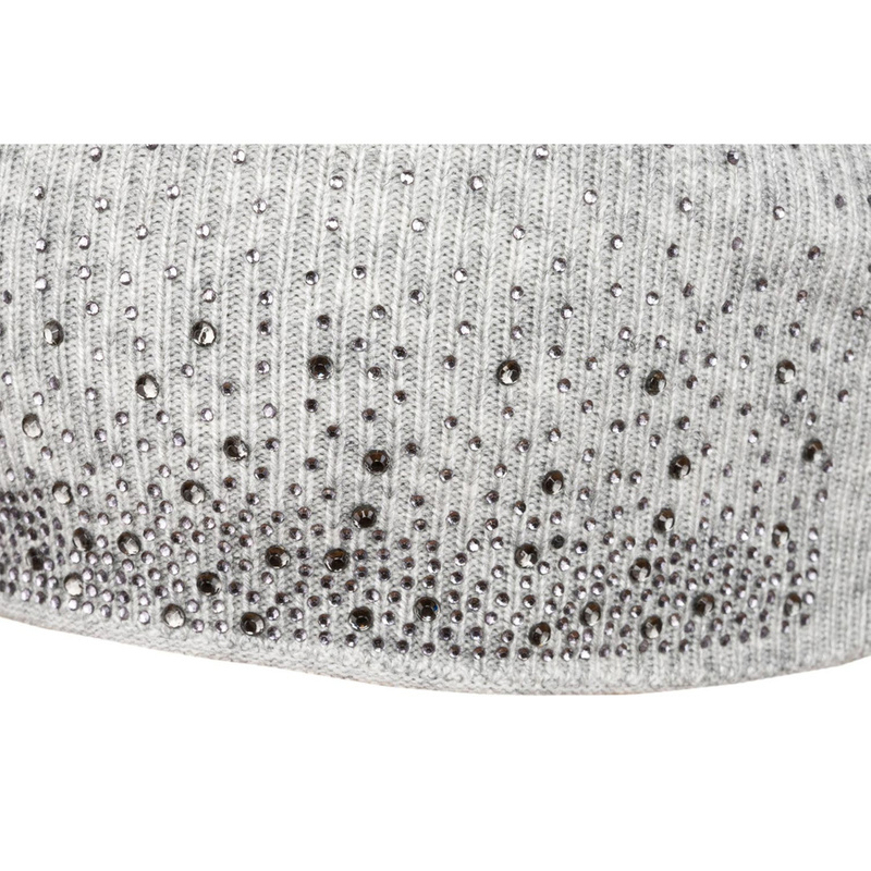 Ciepła czapka beanie z błyszczącymi kryształkami - Peterson