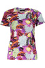 T-SHIRT DAMSKI Z KRÓTKIM RĘKAWEM KLASY CAVALLI FIOLETOWY