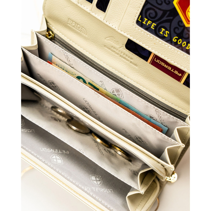 skóra naturalna + Damski portfel ze skóry ekologicznej Peterson PTN PX20-PF2