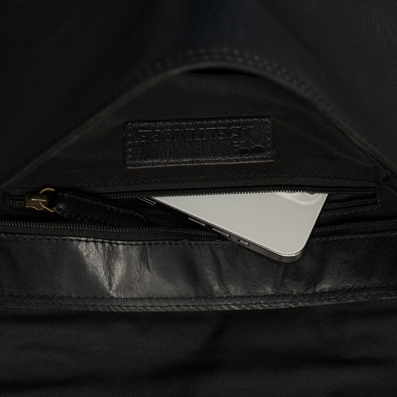 Torba męska skórzana na laptopa ramię komputer duża czarna Beltimore N16