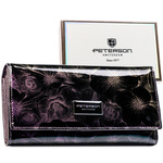 skóra naturalna + Damski portfel ze skóry ekologicznej Peterson PTN PS122-FDS