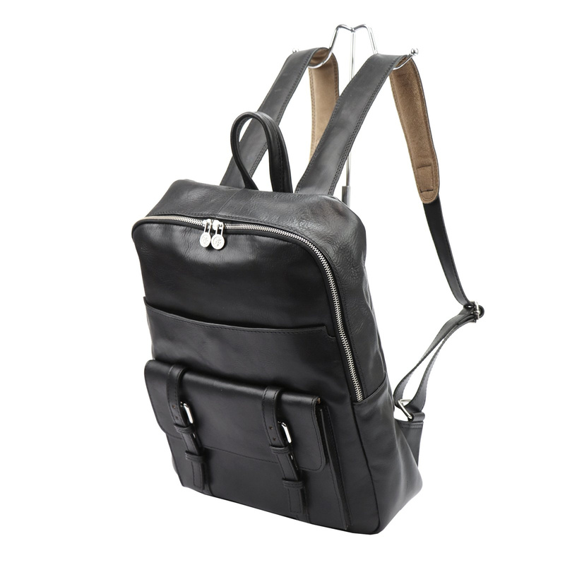 Florence Duży praktyczny damski plecak miejski skóra naturalna kieszenie