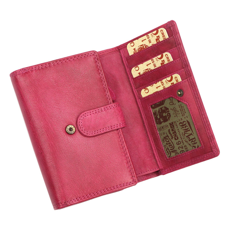 Route 66 damski portfel podłużny skóra naturalna pojemna portmonetka