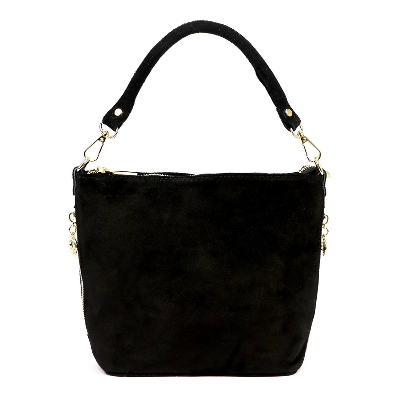 Damska miejska zgrabna listonoszka skórzana torebka na ramię zamszowa Luka