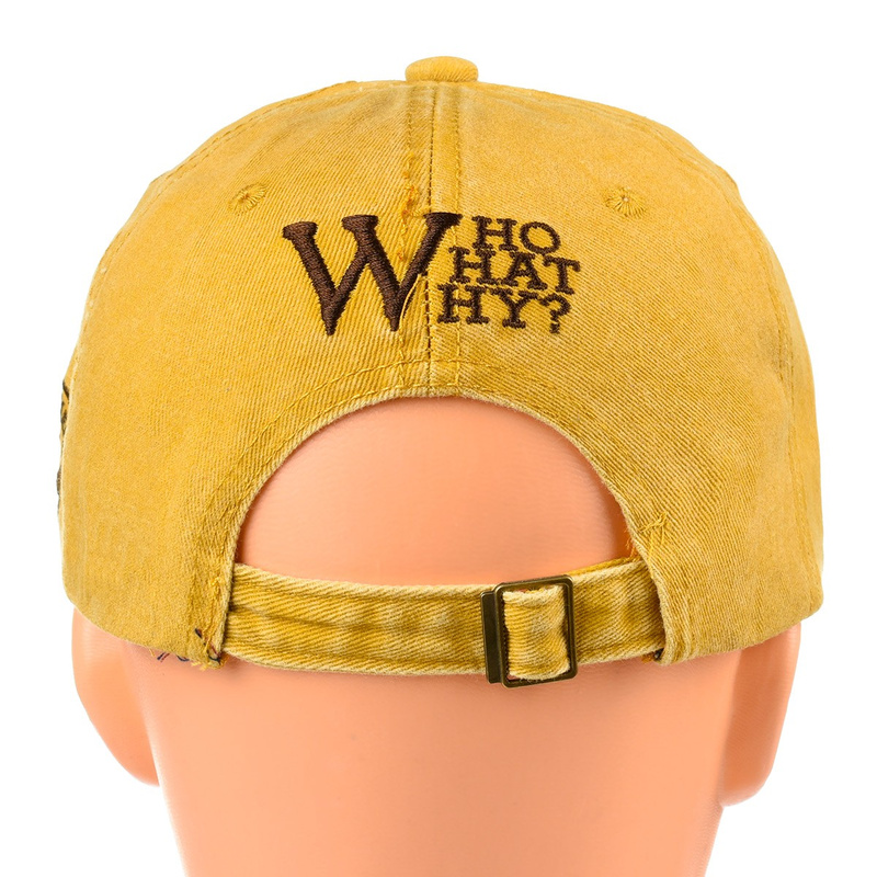 Żółta czapka z daszkiem baseballówka vintage uniwersalna cz-m-4