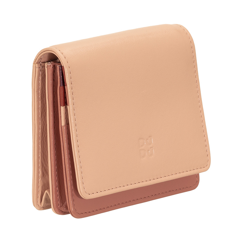 Elegancka kompaktowa Damska skórzana mała portmonetka zgrabna DUDU