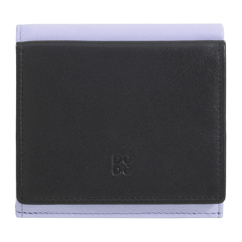 DuDu portmonetka portfel skóra naturalna Mała kontrastujące kolory RFID