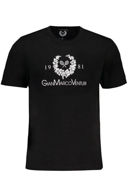 T-SHIRT MĘSKI Z KRÓTKIM RĘKAWEM GIAN MARCO VENTURI CZARNY