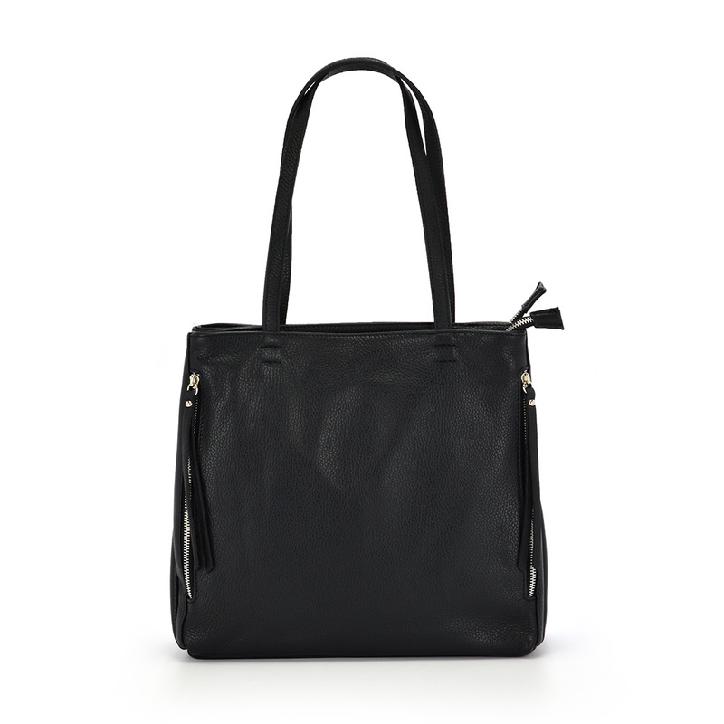 Elegancka stylowa duża damska skórzana shopperbag