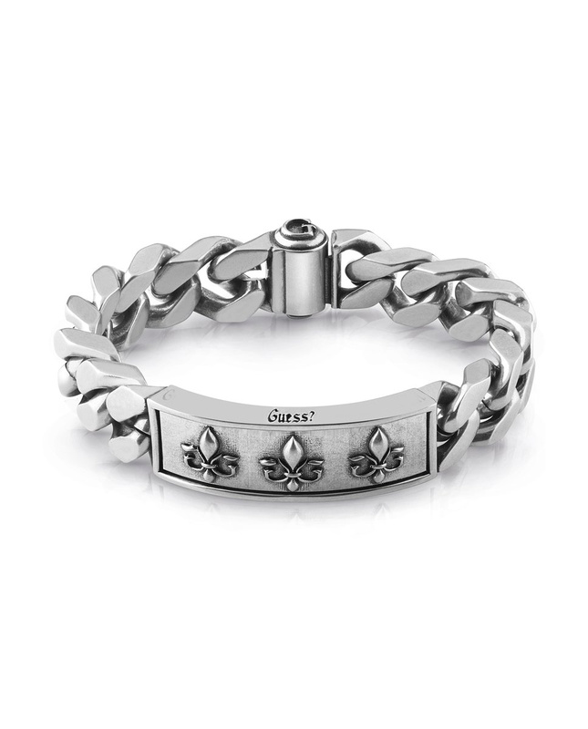 Biżuteria GUESS JUM01325JWASS. Bransoletka, Kolor srebrny. Mężczyzna.
