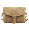 Luka zamszowa damska listonoszka torebka na ramię skórzana z kieszenią