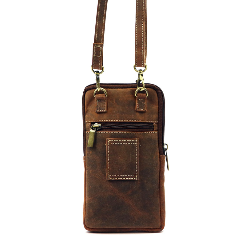 Nordee męska saszetka skóra naturalna mała torba na ramię z kieszeniami