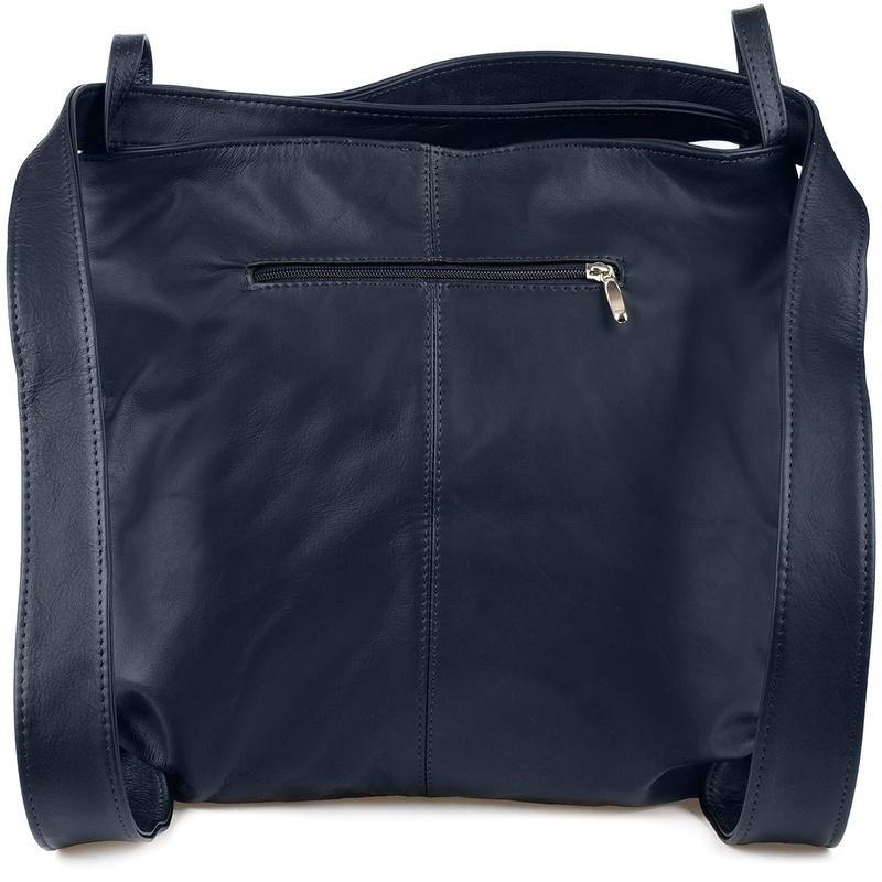 Plecak Torebka Skórzana damska A4 worek granatowy Beltimore U37